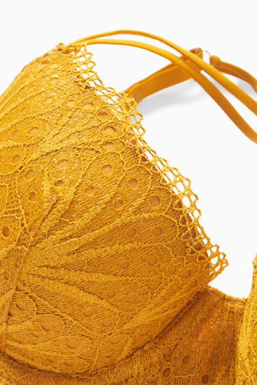 Donna - Reggiseno con ferretti - DEMI - imbottito - oro