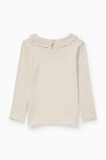 Kinder Mädchen - Langarmshirt - cremeweiss