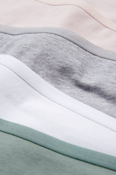 Femmes - Lot de 4 - culottes - gris clair chiné
