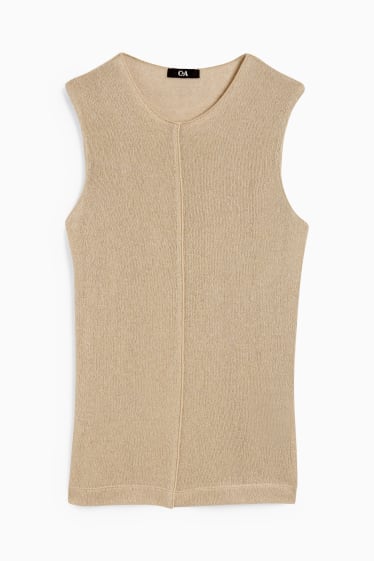 Donna - Top in maglia - beige chiaro
