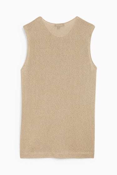Donna - Top in maglia - beige chiaro