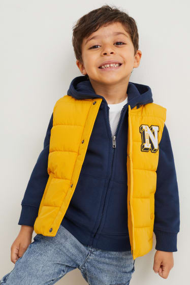 Enfants garçons - Doudoune sans manches - imperméable - jaune