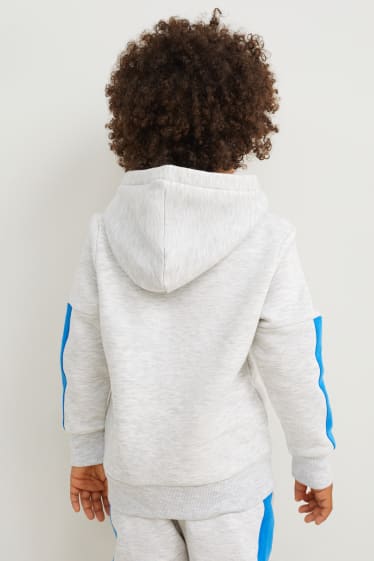 Enfants garçons - Naruto - sweat à capuche - gris clair chiné