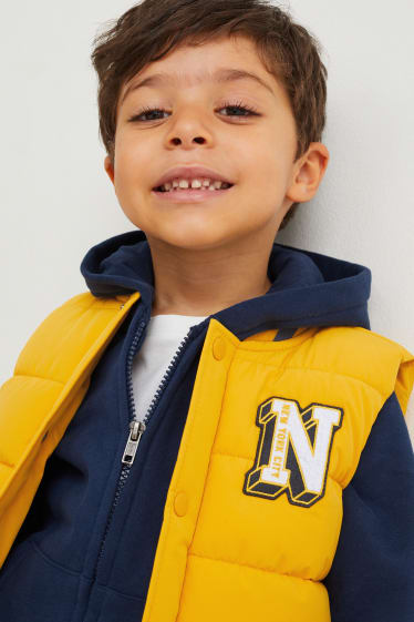 Enfants garçons - Doudoune sans manches - imperméable - jaune
