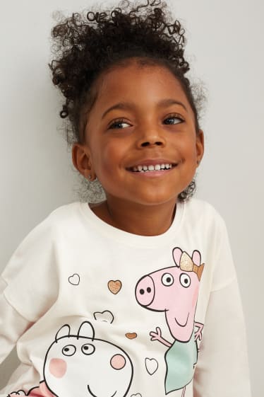 Bambine - Peppa Pig - maglia a maniche lunghe - bianco