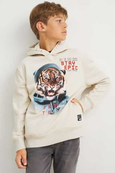 Kinder Jungen - Hoodie - hellbeige