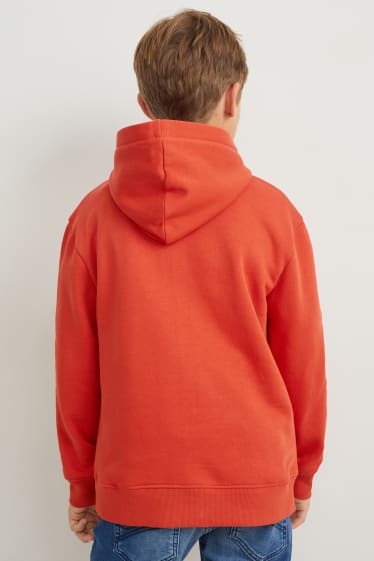 Enfants garçons - Sweat à capuche - orange foncé