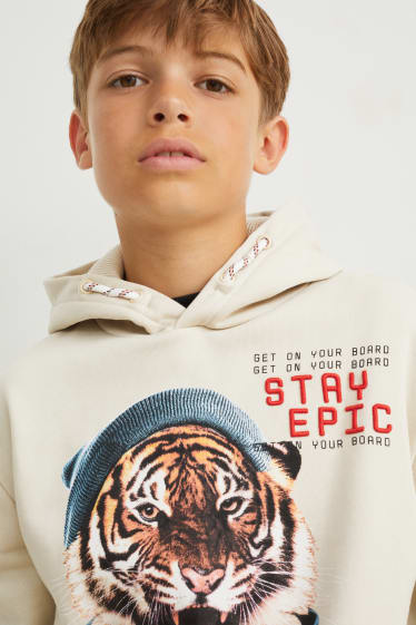 Kinder Jungen - Hoodie - hellbeige