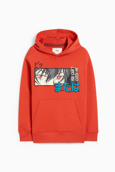 Enfants garçons - Sweat à capuche - orange foncé