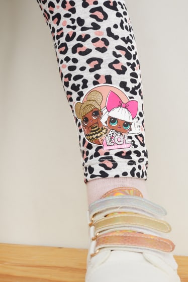 Enfants filles - L.O.L. Surprise - leggings doublés - gris