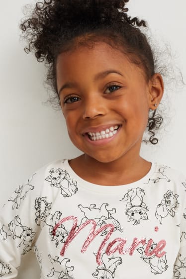 Kinderen: meisjes - Aristocats - longsleeve - crème wit