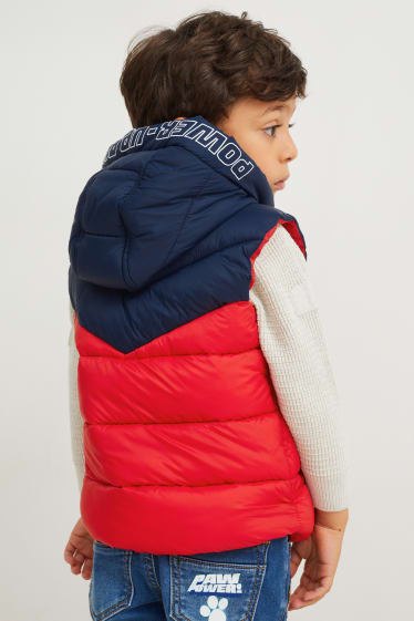 Kinderen: jongens - PAW Patrol - gewatteerde bodywarmer - rood
