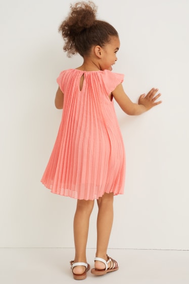 Kinder - Kleid - Glanz-Effekt - rosa