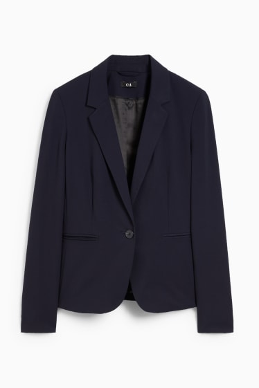 Women - Business blazer - fitted - Mix & match - dark blue