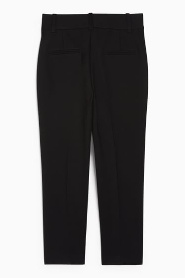Femmes - Pantalon - high waist - slim fit - noir