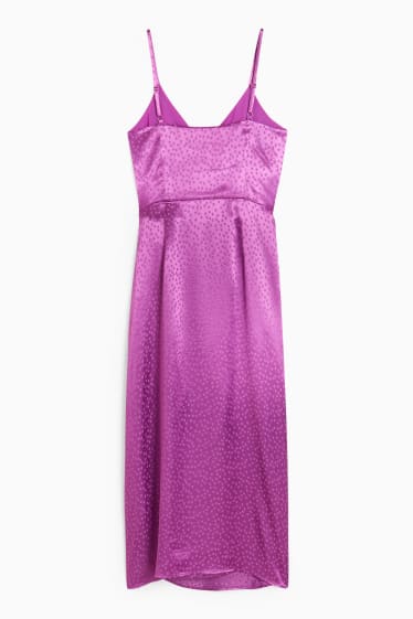 Women - Wrap dress - polka dot - violet