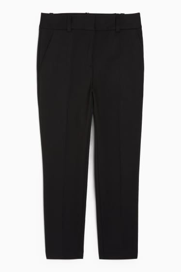 Dámské - Kalhoty - high waist - slim fit - černá