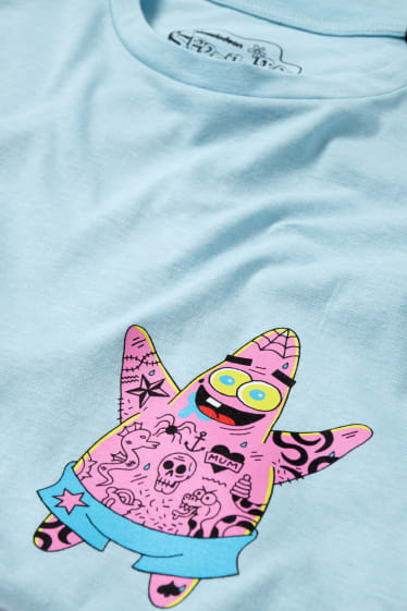 Heren - T-shirt - SpongeBob - lichtblauw