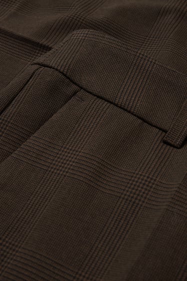 Femmes - Pantalon de bureau - mid waist - coupe évasée - Flex - 4 Way Stretch - marron