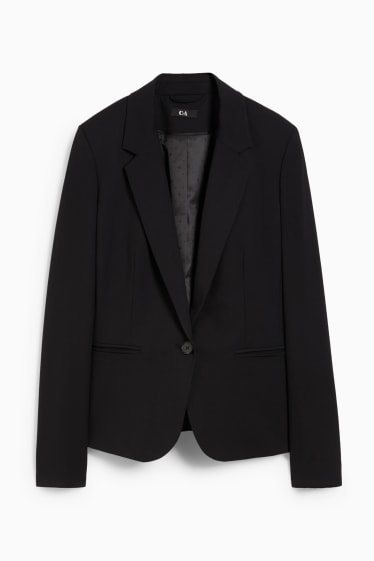 Dames - Business-blazer - getailleerd - Mix & Match - zwart