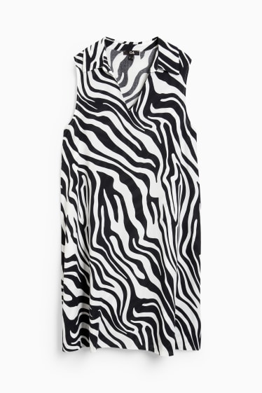 Dona - Vestit camiser - estampat - negre/blanc