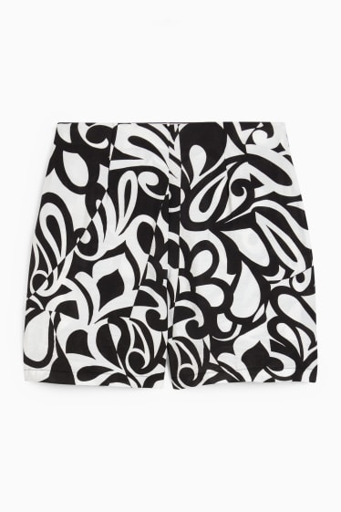 Women - Skort - patterned - black / white