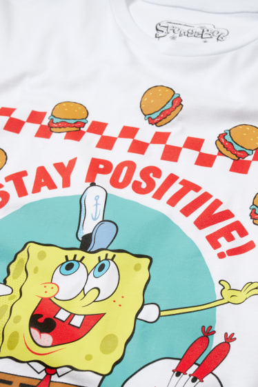 Heren - T-shirt - SpongeBob - wit