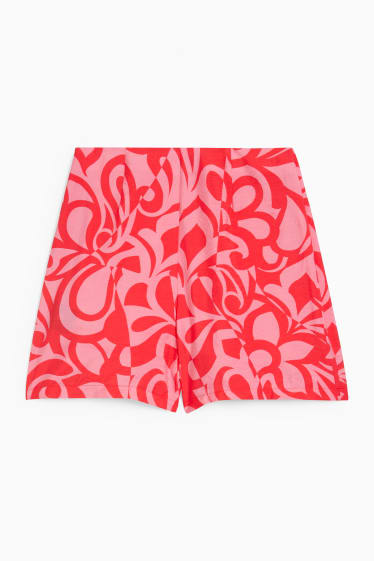 Kobiety - Spódnico-spodnie - ze wzorem - różowy