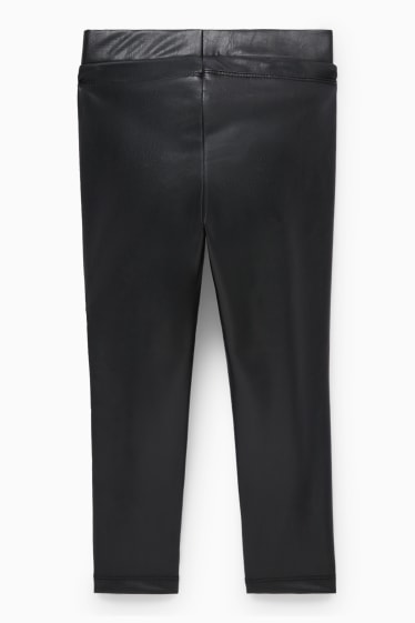 Kinderen: meisjes - Legging - imitatieleer - zwart
