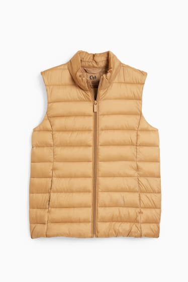 Damen - Steppweste - hellbraun