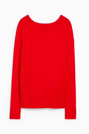 Damen - Basic-Pullover - rot