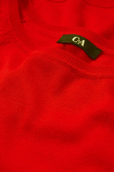 Damen - Basic-Pullover - rot