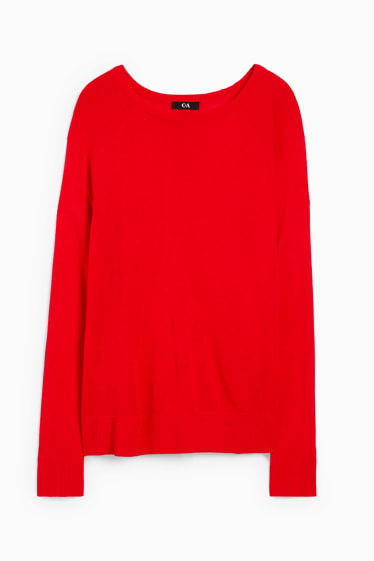 Damen - Basic-Pullover - rot