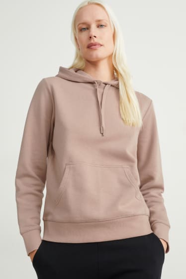 Women - Basic hoodie - beige