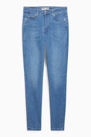 Women - Skinny jeans - high waist - blue denim