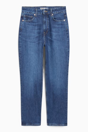 Dames - Straight jeans - high waist - jeansblauw