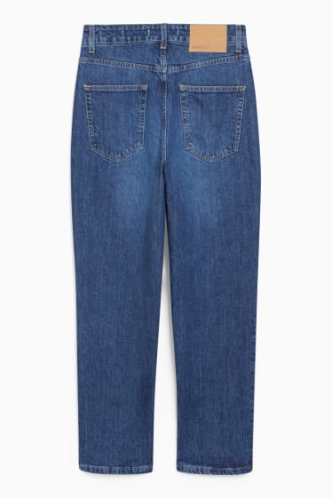 Kobiety - Straight Jeans - wysoki stan - dżins-niebieski
