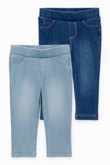 Neonate - Confezione da 2 - jeggings per neonati - jeans blu