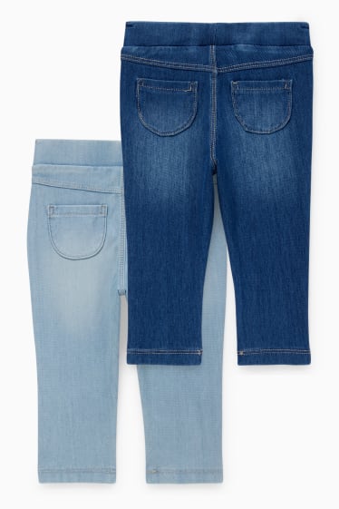 Neonate - Confezione da 2 - jeggings per neonati - jeans blu