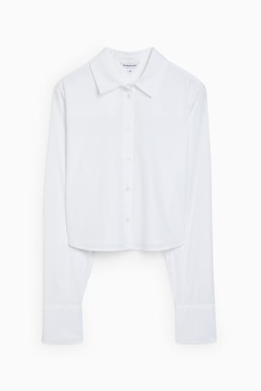 Tieners & jongvolwassenen - CLOCKHOUSE - korte blouse - wit