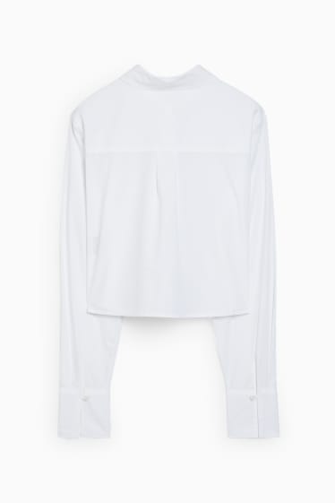 Jóvenes - CLOCKHOUSE - blusa crop - blanco