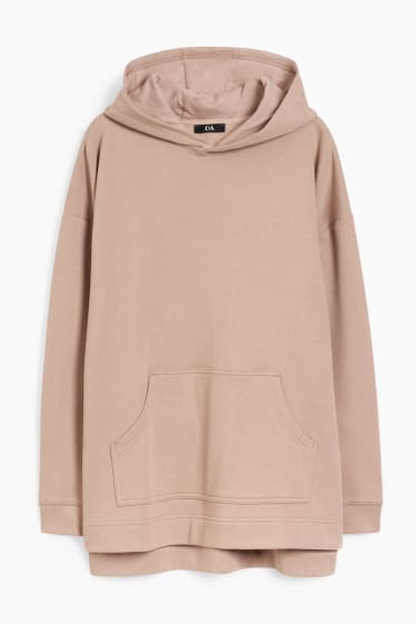 Dames - Basic hoodie - beige
