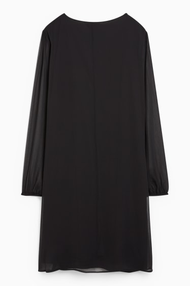 Damen - Chiffon-Kleid - schwarz