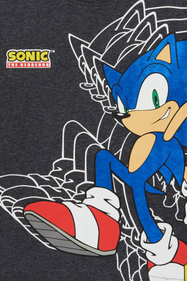 Enfants garçons - Sonic - haut à manches longues - gris foncé