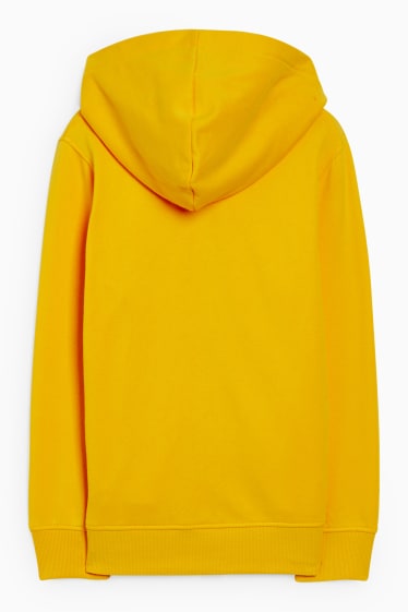 Dětské - Tepláková bunda s kapucí - genderově neutrální - žlutá