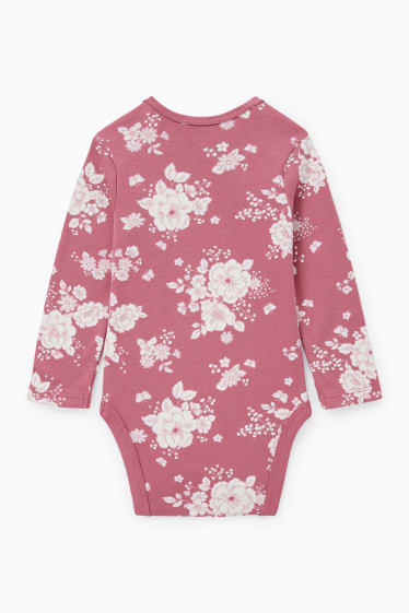 Baby Mädchen - Baby-Body - geblümt - pink