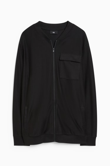 Men - Zip-through sweatshirt - black