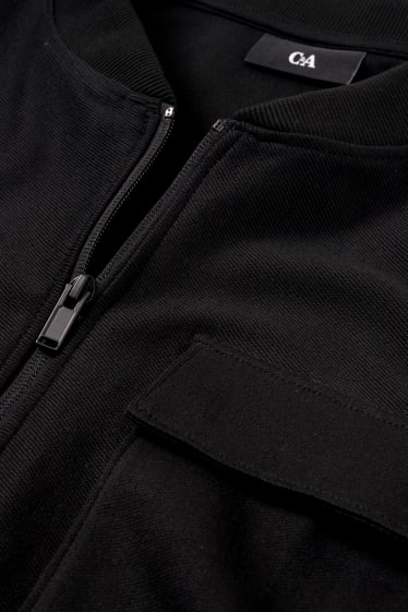 Men - Zip-through sweatshirt - black