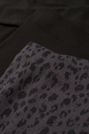Donna - Confezione da 2 - leggings basic - grigio scuro