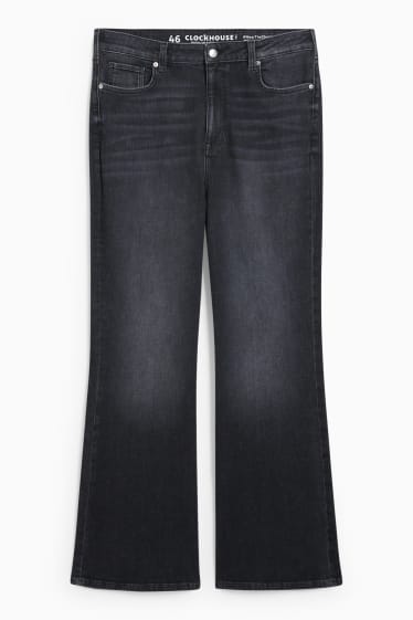 Donna - CLOCKHOUSE - flared jeans - vita alta - LYCRA® - jeans grigio scuro